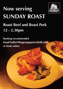 The George Petersfield Sunday Roasts - Pubs Petersfield - Pub Restaurant Petersfield - Cask Ales & Excellent Food & Wine - Great Dining
